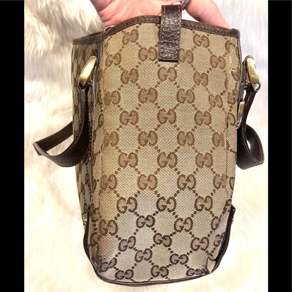 GREAT CONDITION! Authentic Gucci Abbey GG Monogram Shoulder Bag Tote  #4.1v - Picture 4 of 16